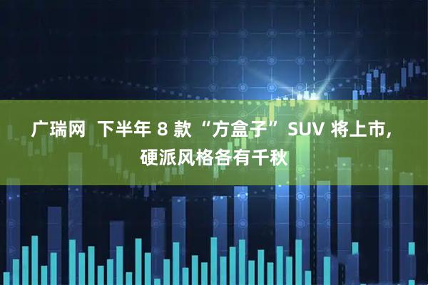广瑞网  下半年 8 款 “方盒子” SUV 将上市, 硬派风格各有千秋